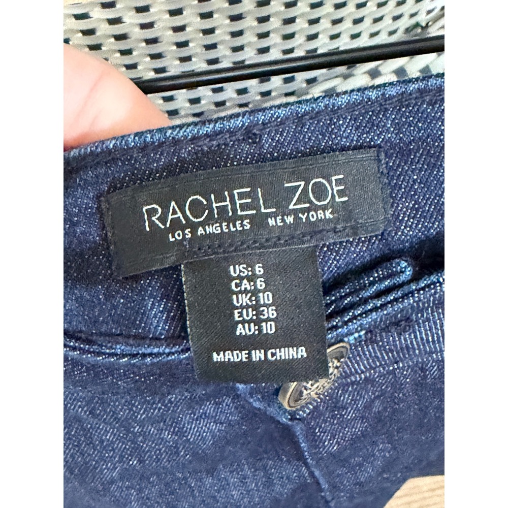 Rachel Zoe Womens High Rise Sailor Button Dark Wash Denim Shorts Size 6 NEW - Picture 3 of 9